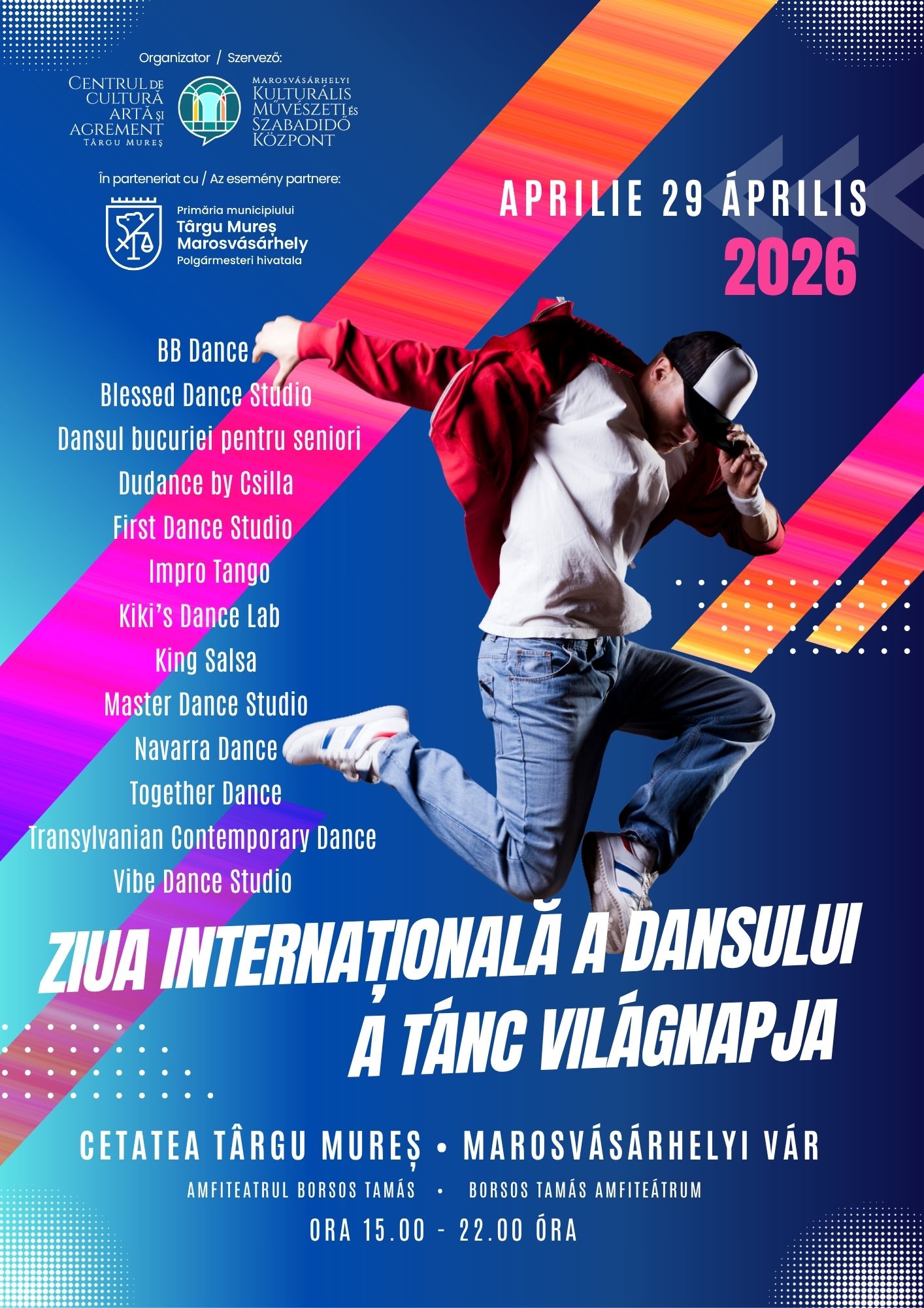 Ziua Internațională a Dansului, sărbătorită pe 29 aprilie la Cetatea Târgu Mureș